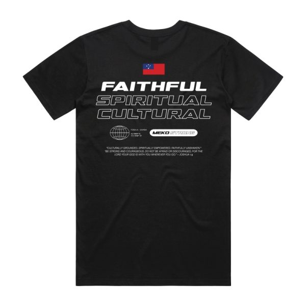 'Faithful Spiritual Cultural' T-Shirt - Black