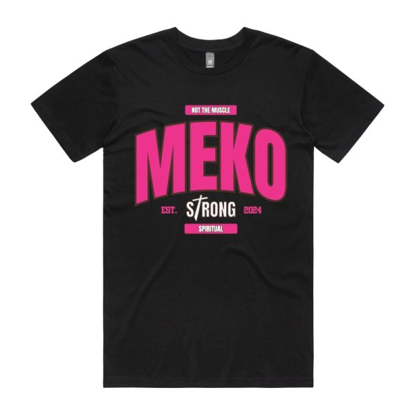 'Meko Strong' T-Shirt - Pink/Black