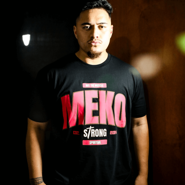 'Meko Strong' T-Shirt - Pink/Black - Image 3