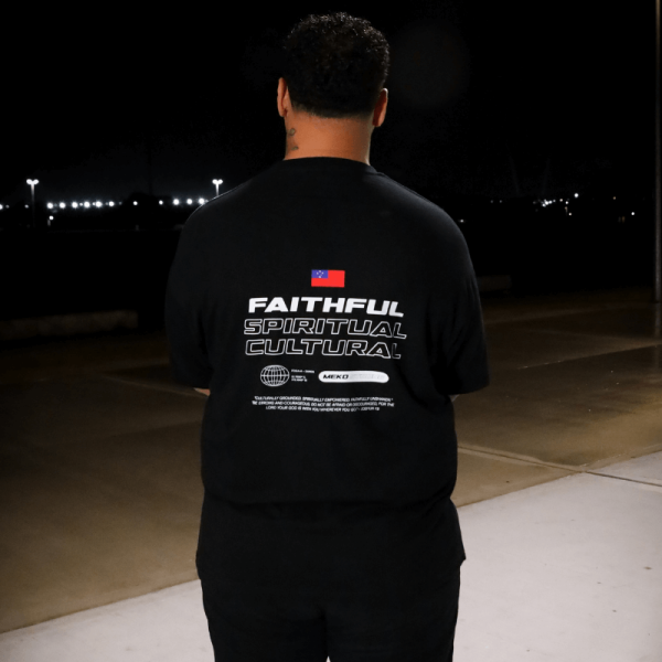 'Faithful Spiritual Cultural' T-Shirt - Black - Image 4