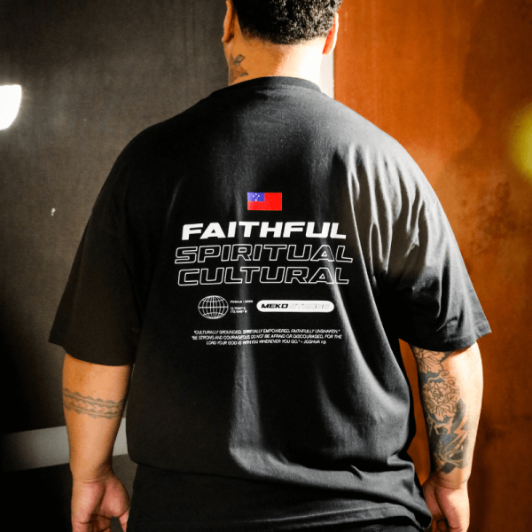 'Faithful Spiritual Cultural' T-Shirt - Black - Image 3
